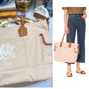 🆕 CHLOE 🧿 BNWOT Baby Canvas Changing Bag, Pink - AUTHENTICATED
